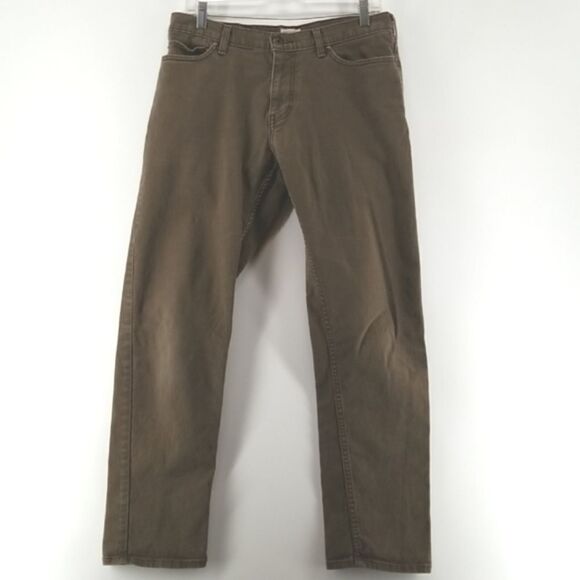 Dockers Jeans Men's Size 32x32 Athletic Fit Tan 5 Pocket Button Zip Closure - Picture 1 of 10